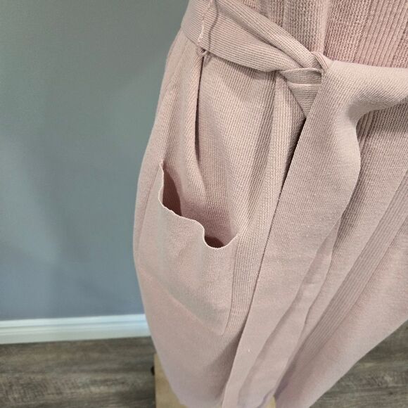 🐢 Torrid Mauve Pink Sweater Knit Self Tie Shift Dress Size 3 - Picture 12 of 17